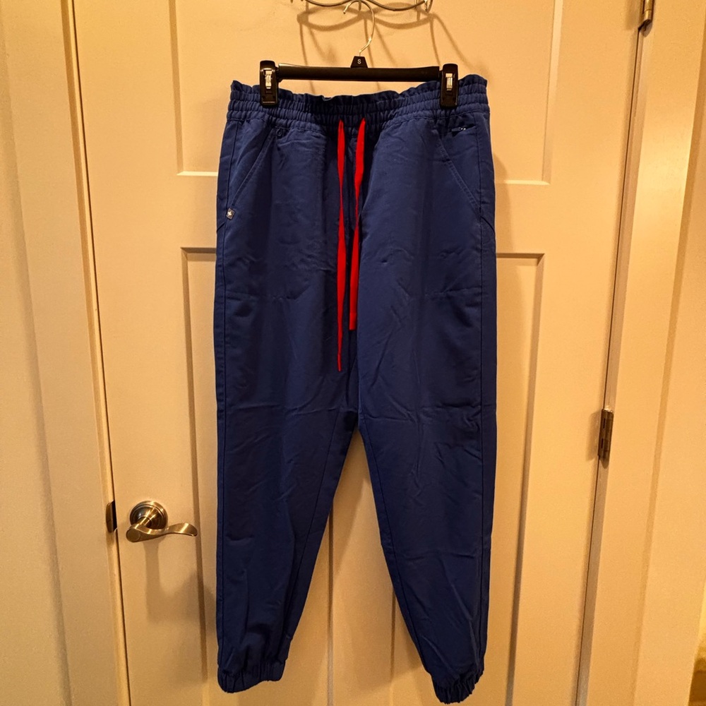 Figs women’s high waisted Regina winning blue jogger scrub pants